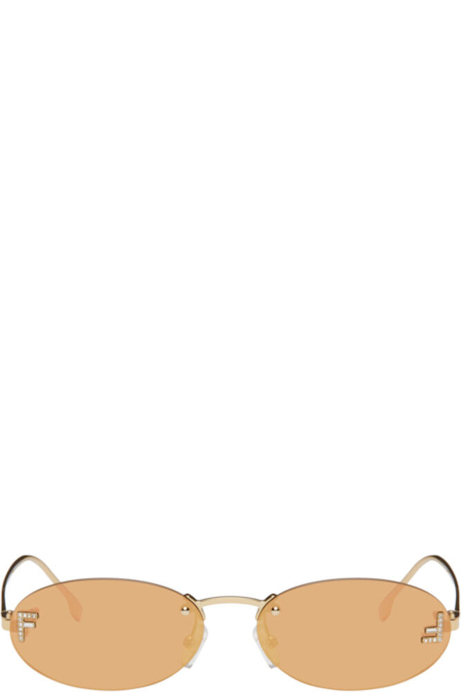 

Золотые солнцезащитные очки Fendi First Crystal