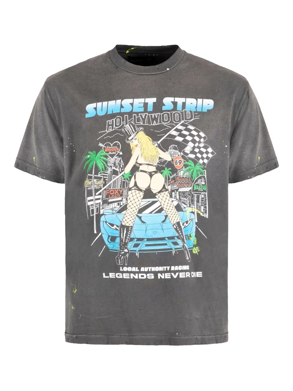 

Футболка с графическим принтом и круглым вырезом Local Authority, серый