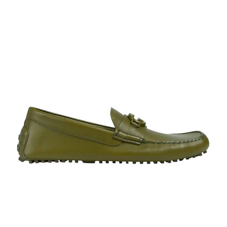 Кроссовки Gucci Driver 'Interlocking G - Green', зеленый