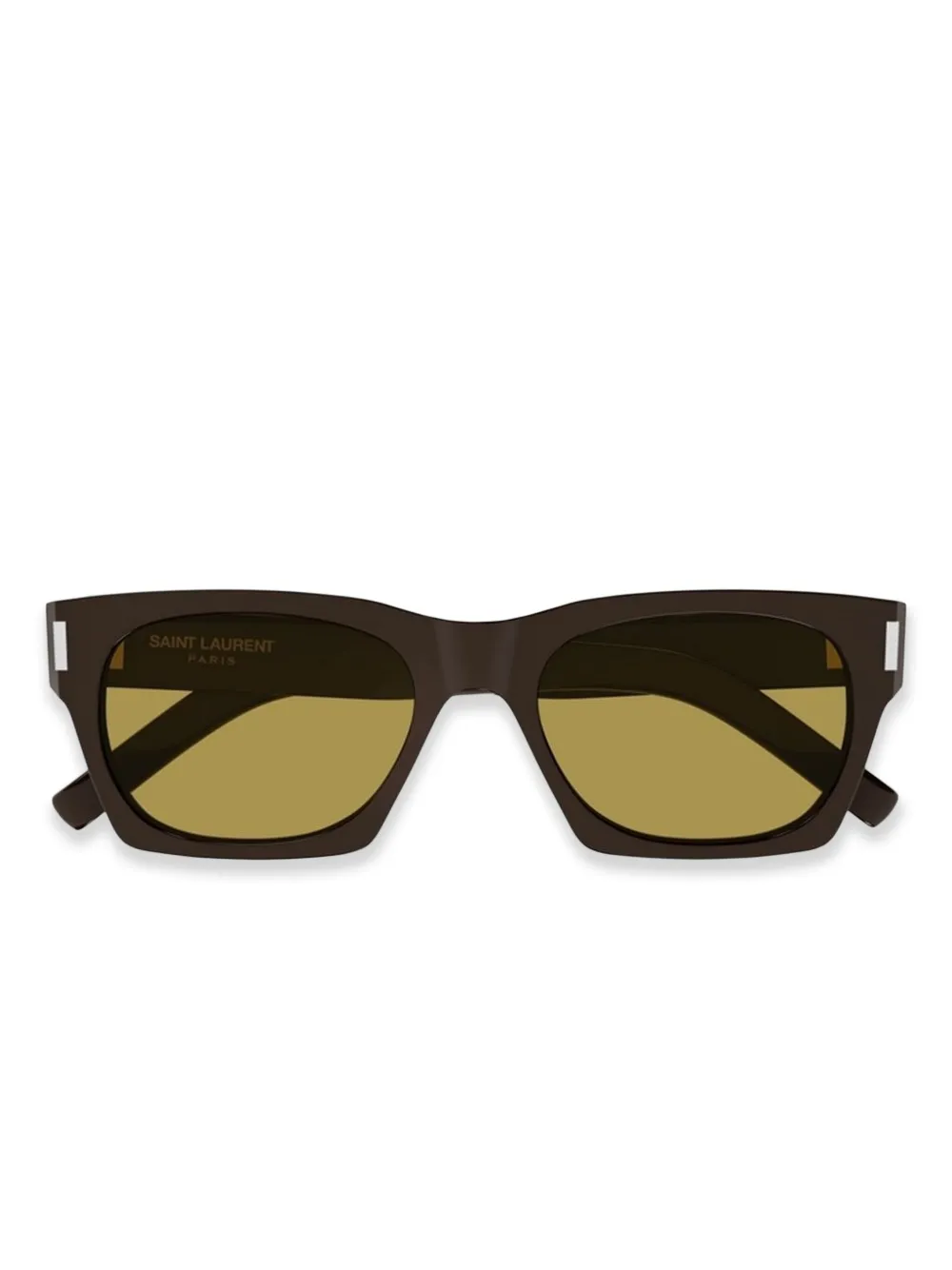 

Солнцезащитные очки в квадратной оправе Saint Laurent Eyewear, коричневый