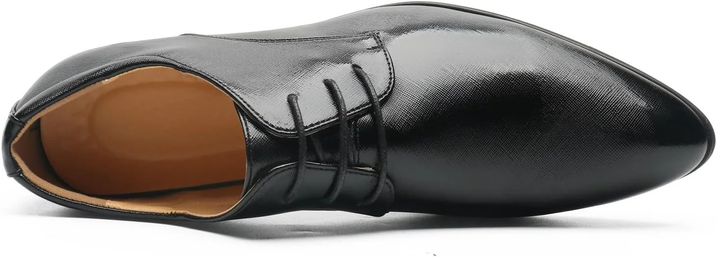 

Мужские лоферы, классические туфли из лакированной кожи с блестками, для выпускного вечера, смокинга, костюмные туфли без шнурков Haza Pairs, черный