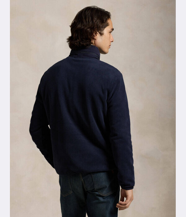 Толстовка мужская Polo Ralph Lauren флисовая с воротником на молнии, синий — фото 3