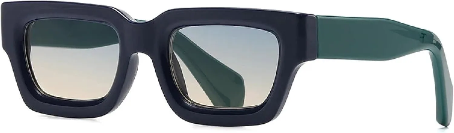 

Модные солнцезащитные очки для женщин, прозрачные линзы с градиентом, винтажные, мужские, в стиле панк, фиолетовые и оранжевые HHZZYVY, Dark Blue Green Tea