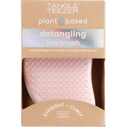 Tangle Teezer Оригинальная расческа на растительной основе для распутывания влажных и сухих волос. 85% растительных компонентов. Двухъярусные зубцы. Для тонких, вьющихся, густых волос и всех типов. Сделано в Англии. Розовый цвет. — фото 3