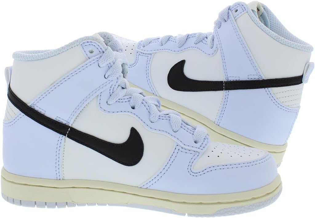 Детские кроссовки Nike Dunk High (Gs) унисекс, белый/серый — фото 4