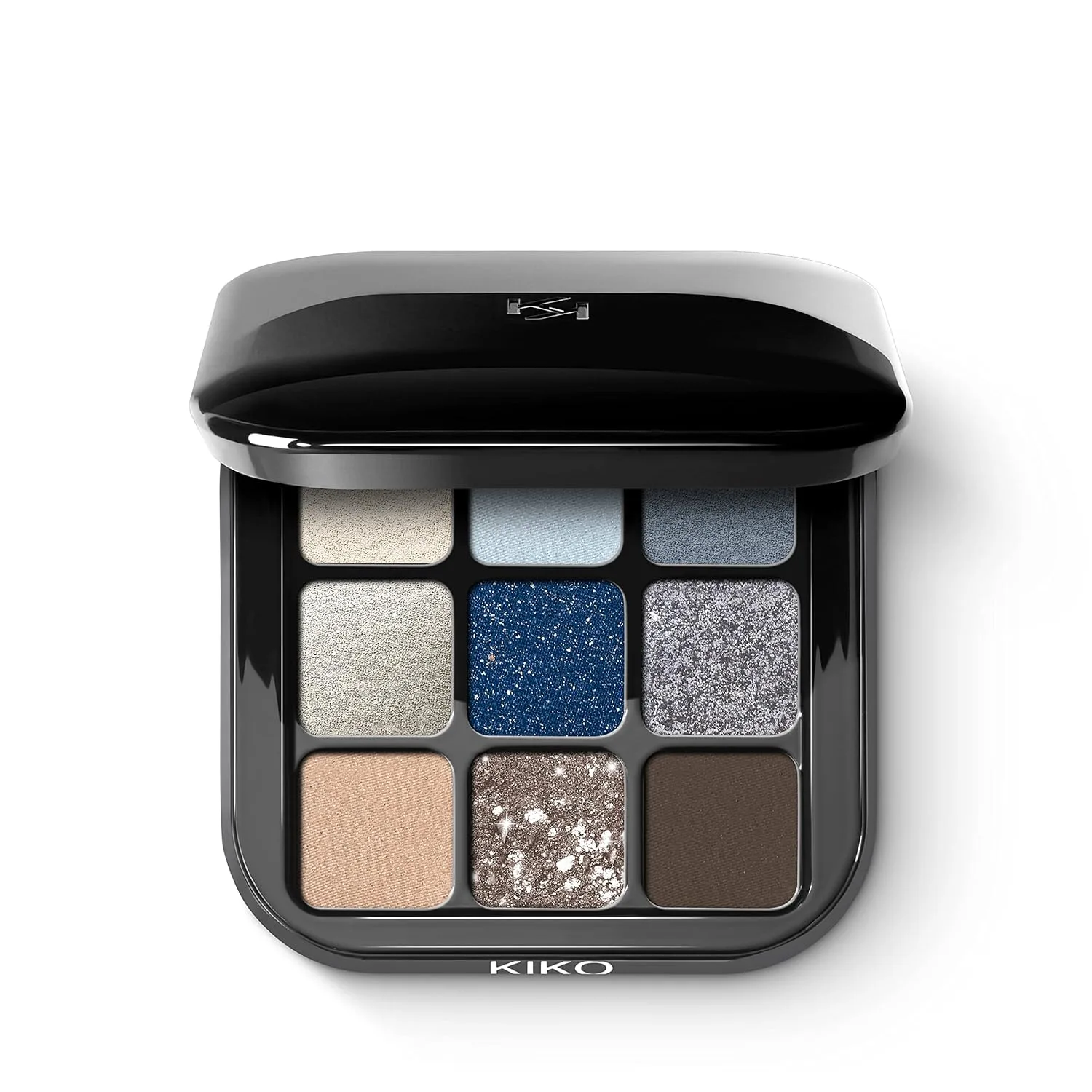 Палитра теней для век KIKO Milano Glamour Multi Finish | 9 теней с разным финишем, 05 Blue Variations