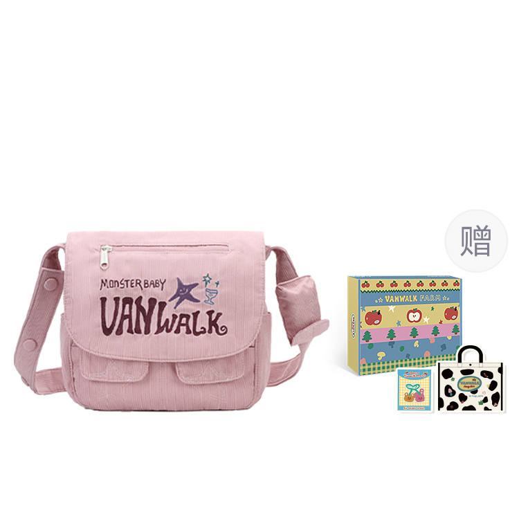 

VANWALK Сумка через плечо из смеси полиэстера и хлопка, обычная женская, белая/черная