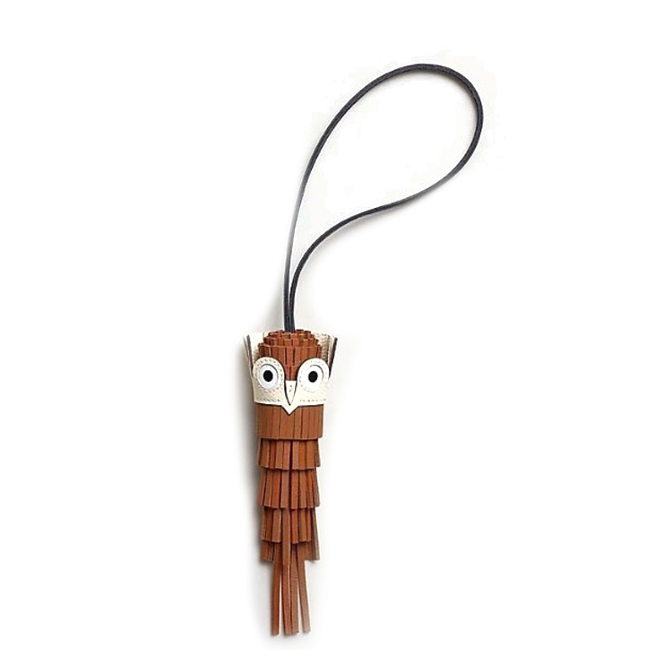 

HERMES Кожаный кулон унисекс коричневый, Brown