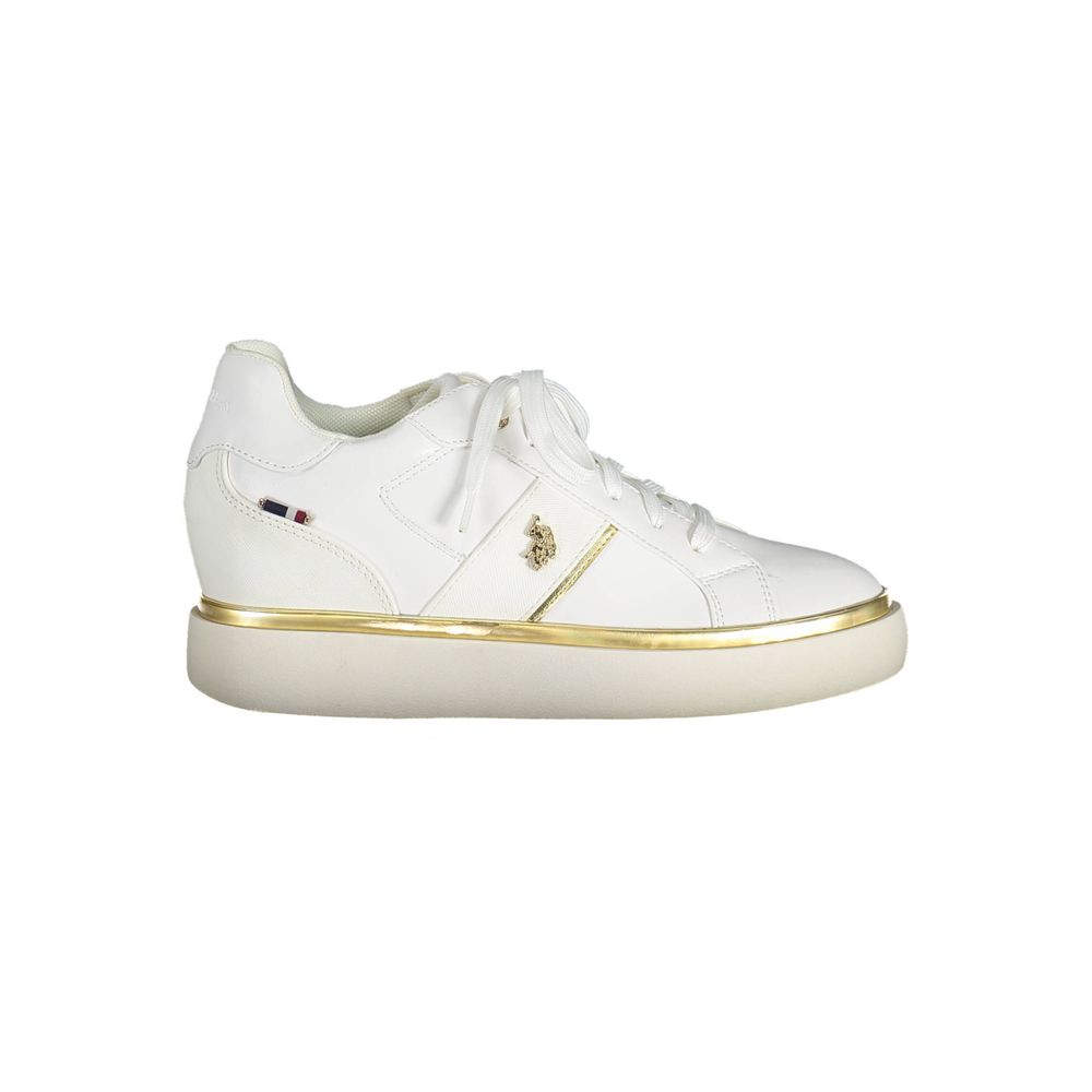

Белые женские кроссовки из полиэстера U.S. Polo Assn.