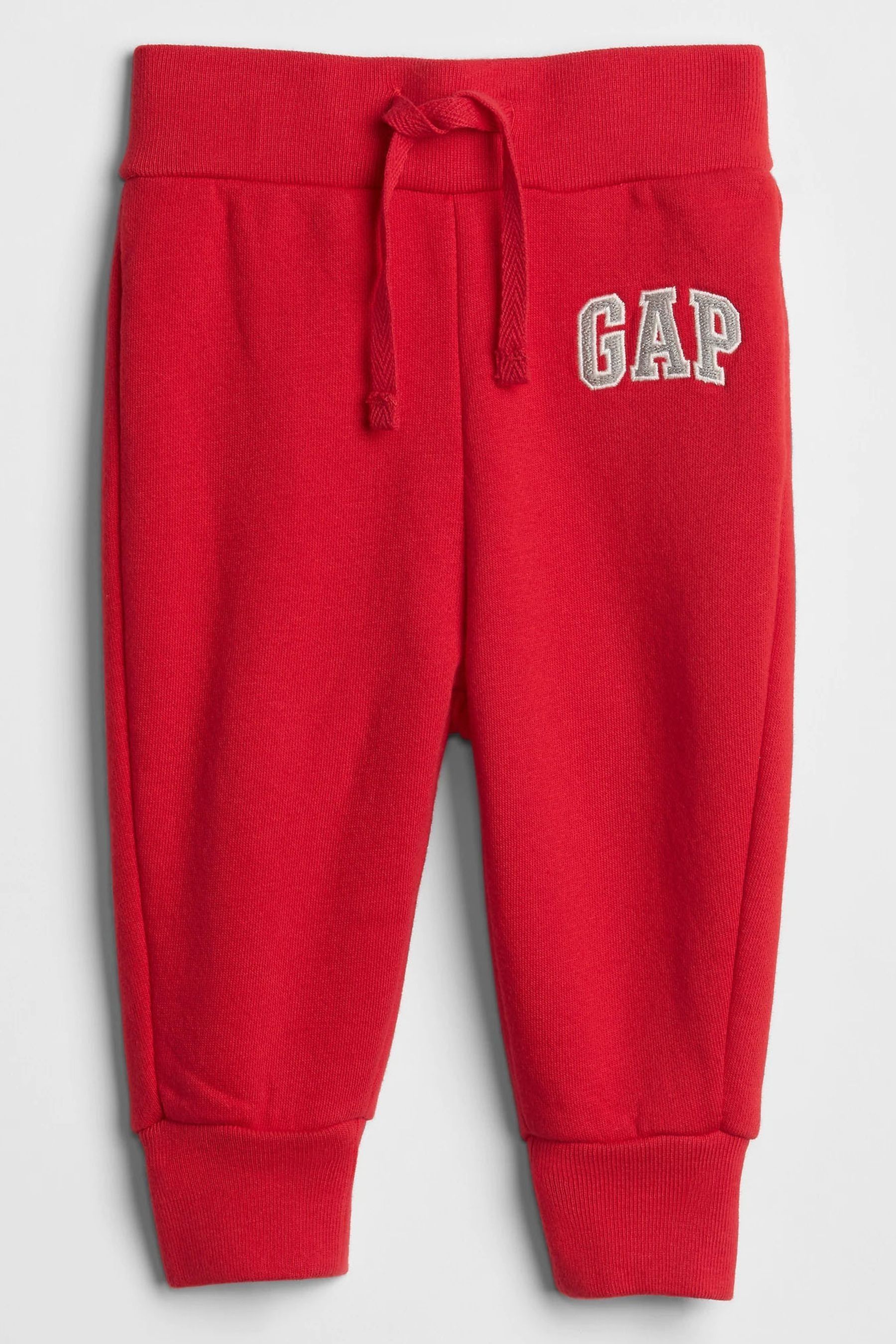 

Флисовые джоггеры с логотипом Gap, красный