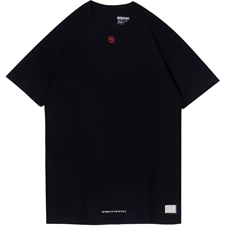 

Мужская стандартная черная футболка LiNing, Черный, Мужская стандартная черная футболка LiNing