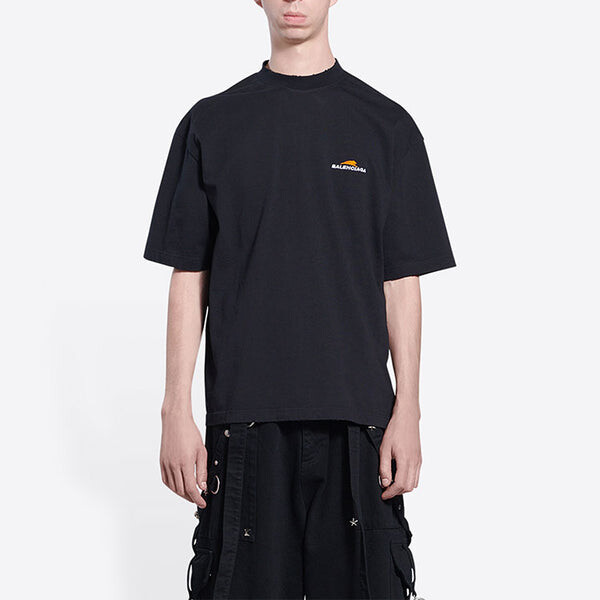Футболка year of the tiger hoodie medium fit 'black' Balenciaga, черный — фото 4
