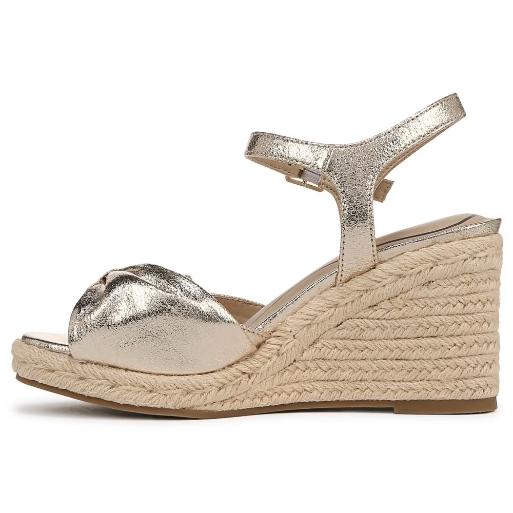 Босоножки на танкетке Tahlia Lifestride, platino gold faux leather — фото 4