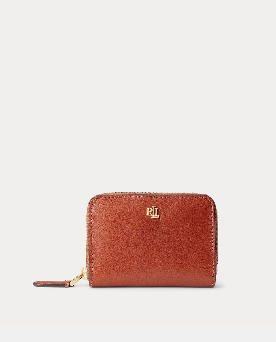 

Маленький кошелек из верблюжьей кожи на молнии Lauren Ralph Lauren, коричневый