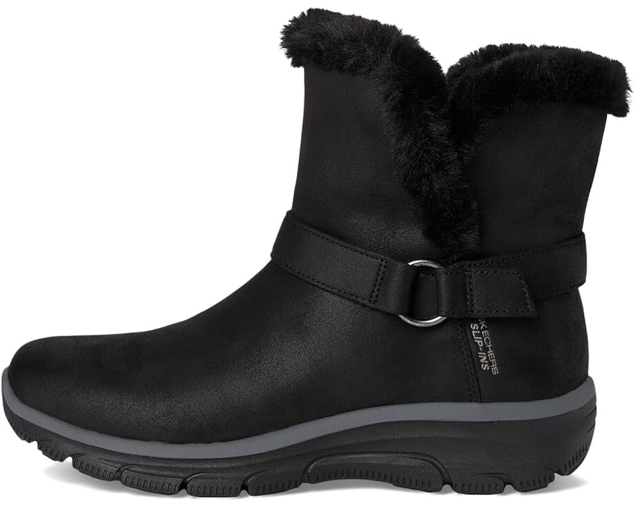 Ботинки женские SKECHERS Easy Going зимние на плоской подошве, черный — фото 4