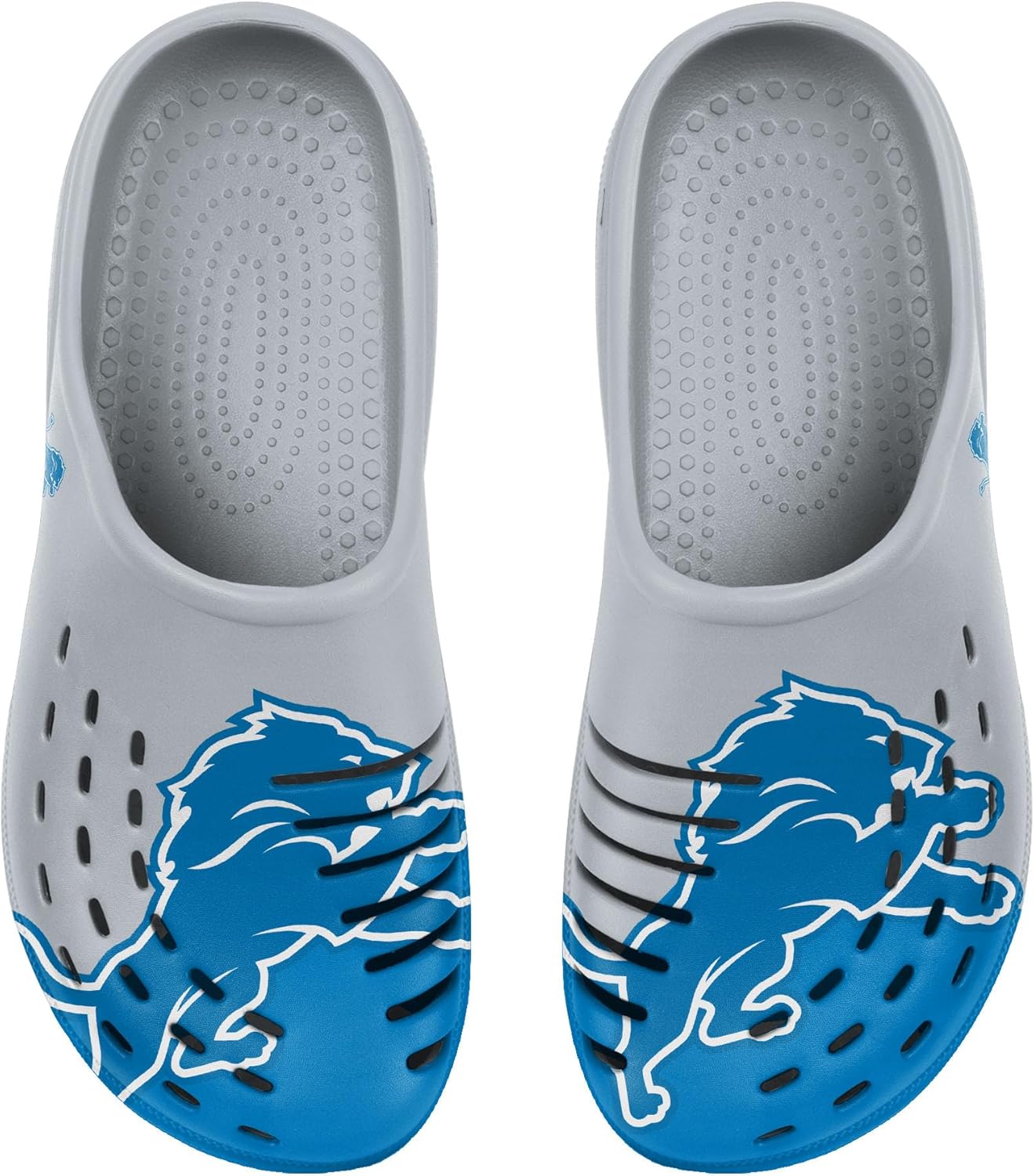 Мужские сабо FOCO NFL с крупным логотипом команды, удобные водонепроницаемые слипоны, Detroit Lions — фото 2