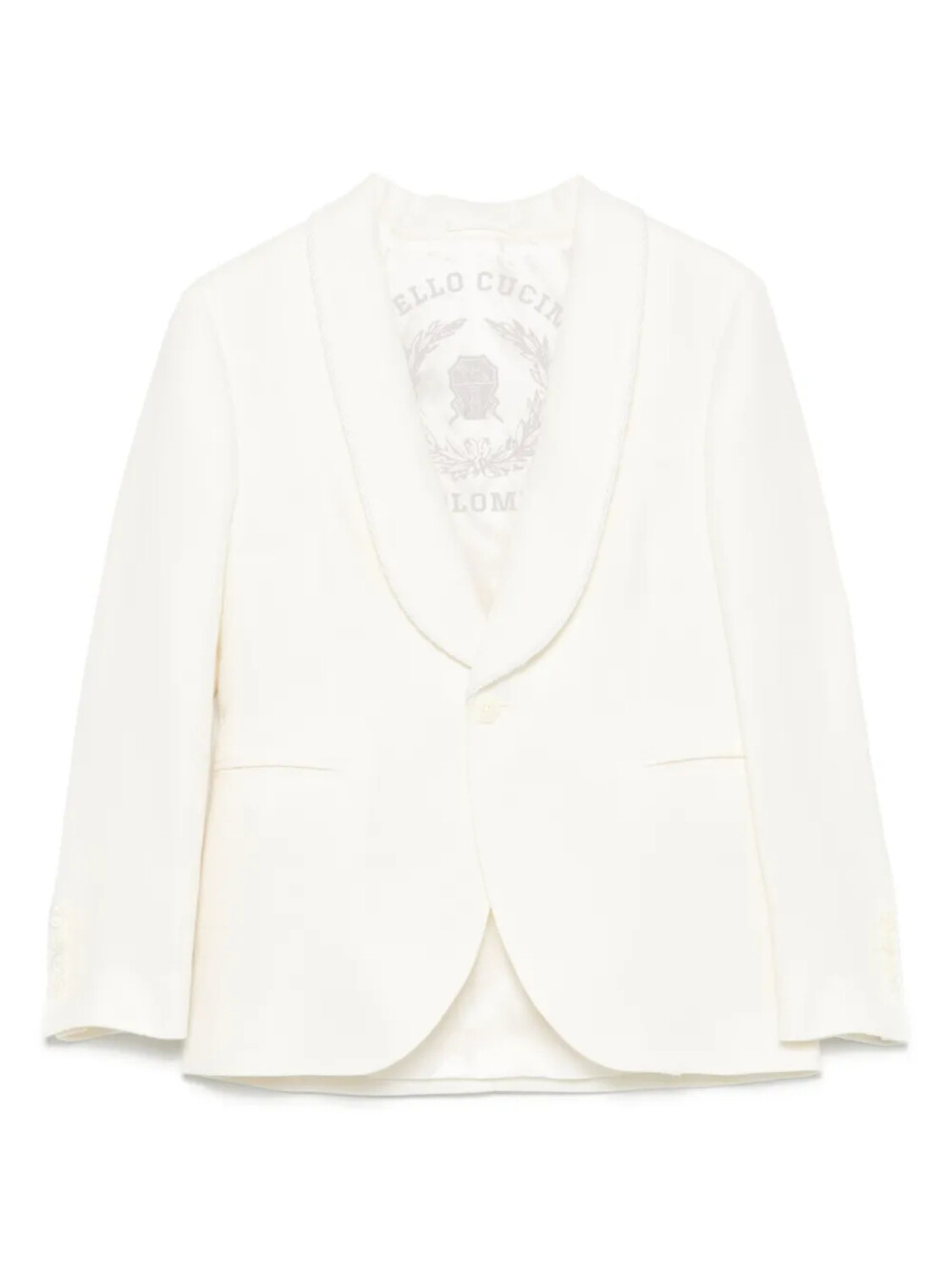 

Brunello Cucinelli Kids однобортный блейзер, белый