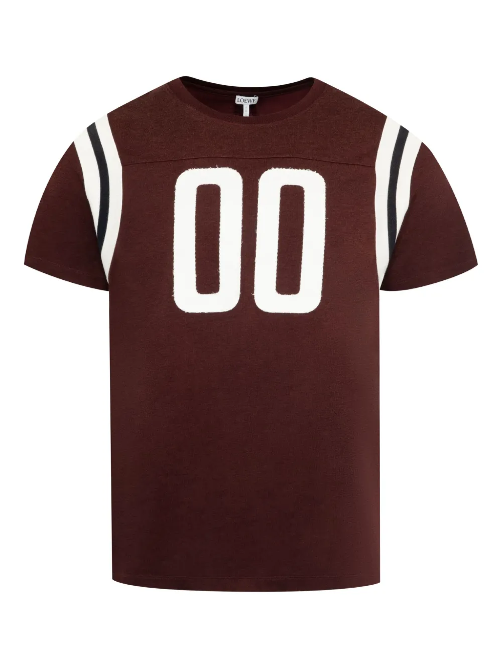 

Футболка с полосатой отделкой LOEWE, красный