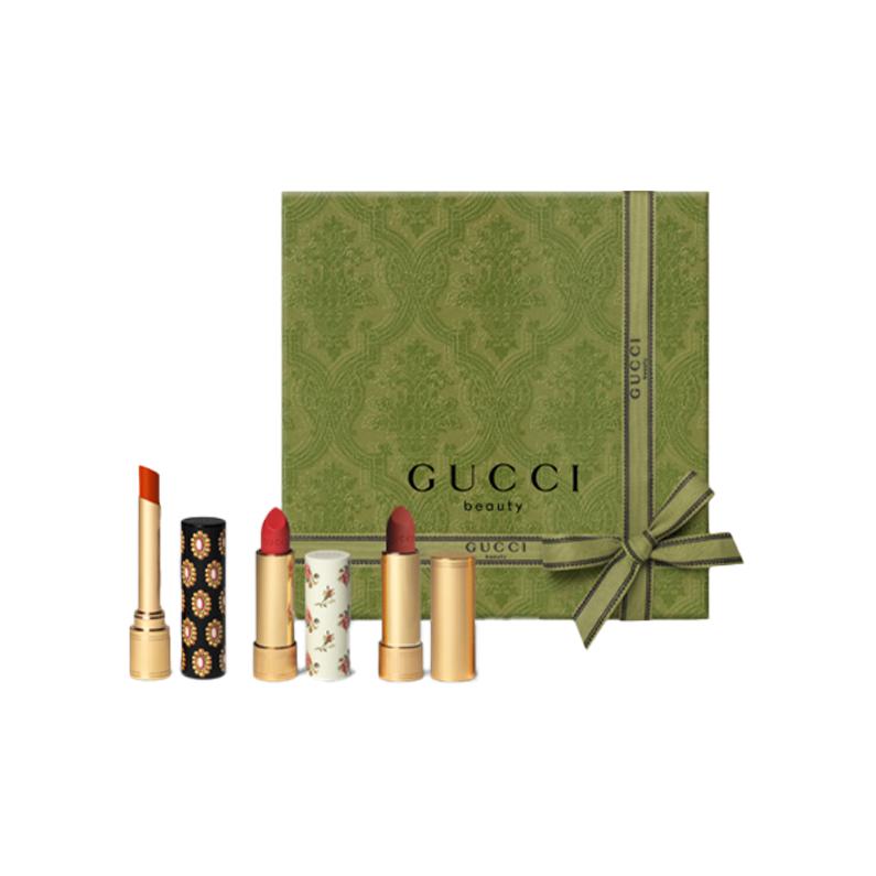 

Подарочный набор помад Heartfelt Star Selected, набор одежды для естественного цвета лица, 3/4 предмета Gucci, #515 1.8g+#25 3.5g+#505 3.5g