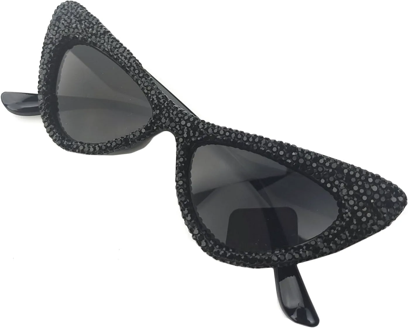

Солнцезащитные очки Willochra Bling со стразами для женщин и мужчин, с бриллиантами, в форме «кошачий глаз», роскошные хрустальные очки для вечеринок, Black