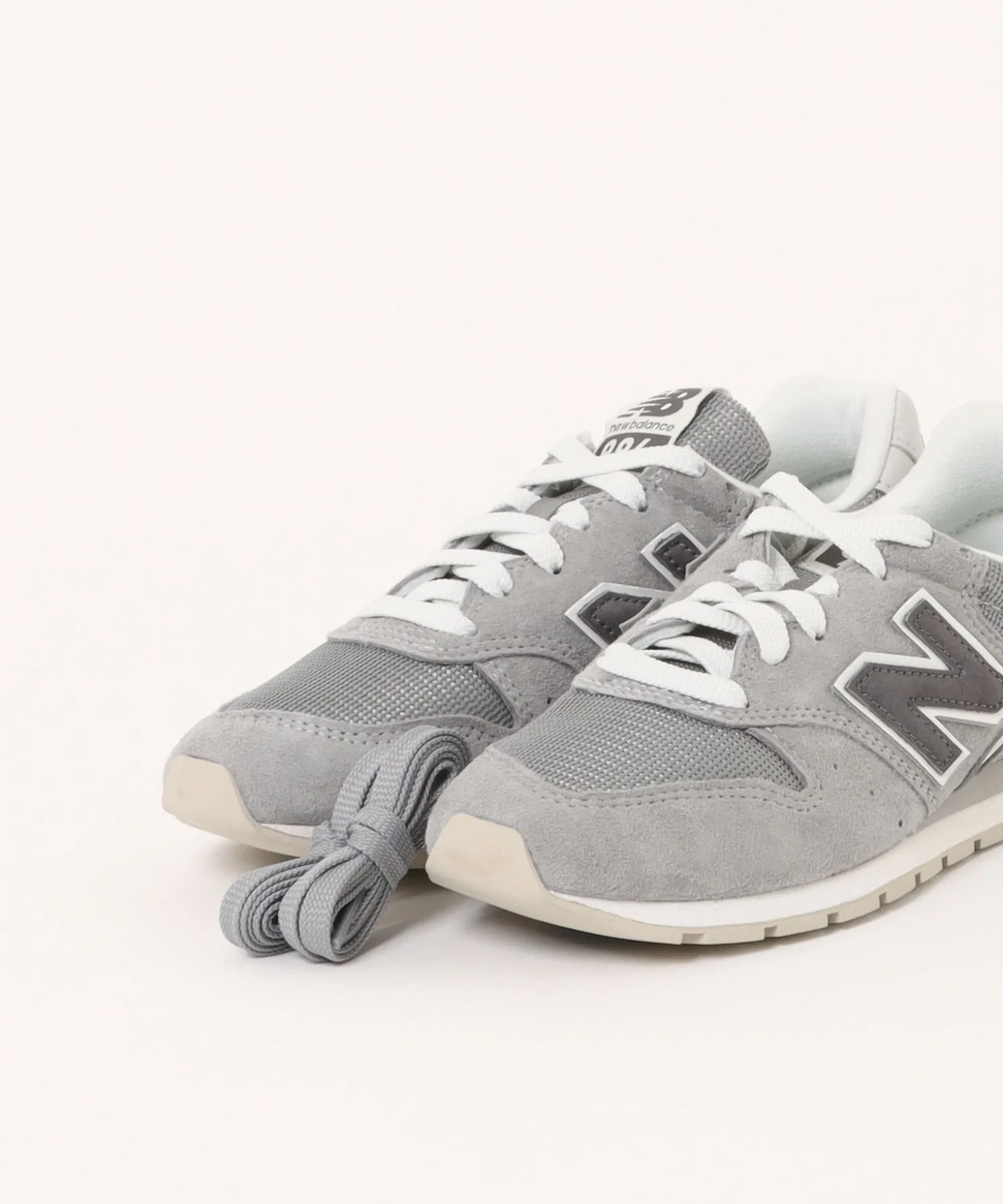 Мужские кроссовки из натуральной кожи и замши U996 New Balance серые — фото 4