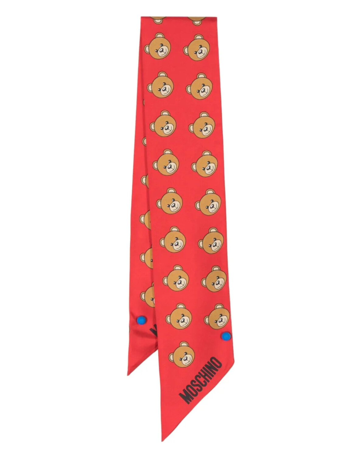 

Moschino шелковый платок с принтом Teddy Bear, красный