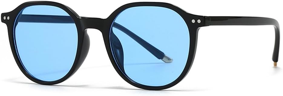 

Круглые солнцезащитные очки UV400 с плавным изменением цвета, в стиле панк, с заклепками, для активного отдыха, езды на мотоцикле и вождения, для мужчин и женщин UYPTK, Blue