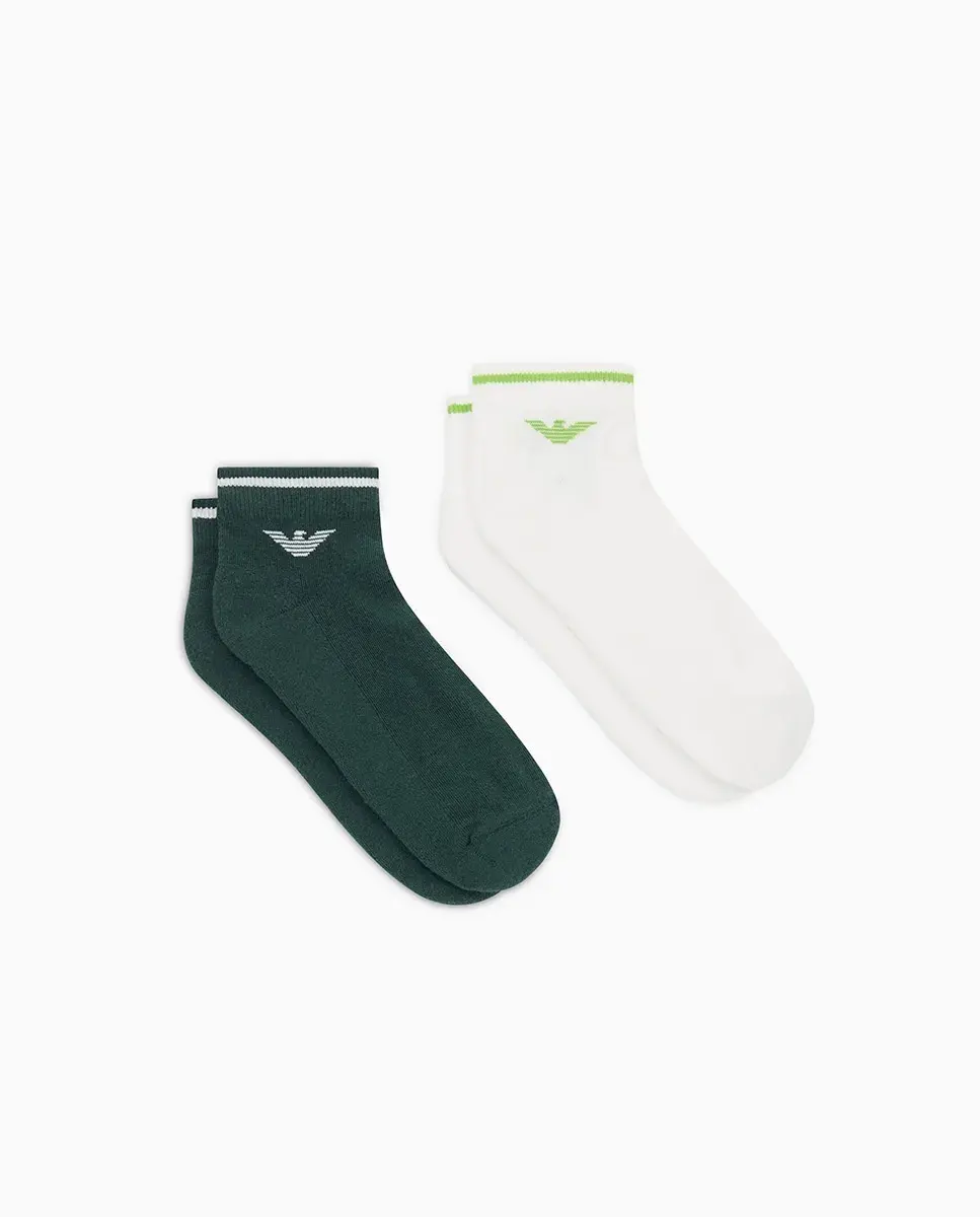 

Упаковка из двух пар мужских носков до щиколотки Emporio Armani, мультиколор