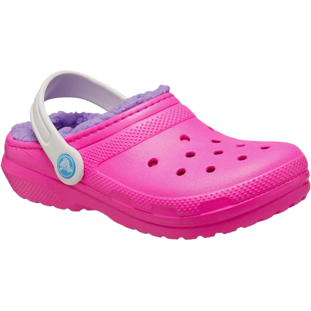 Crocs Классические низкие детские ботинки с подкладкой, устойчивые к истиранию, розовые — фото 4