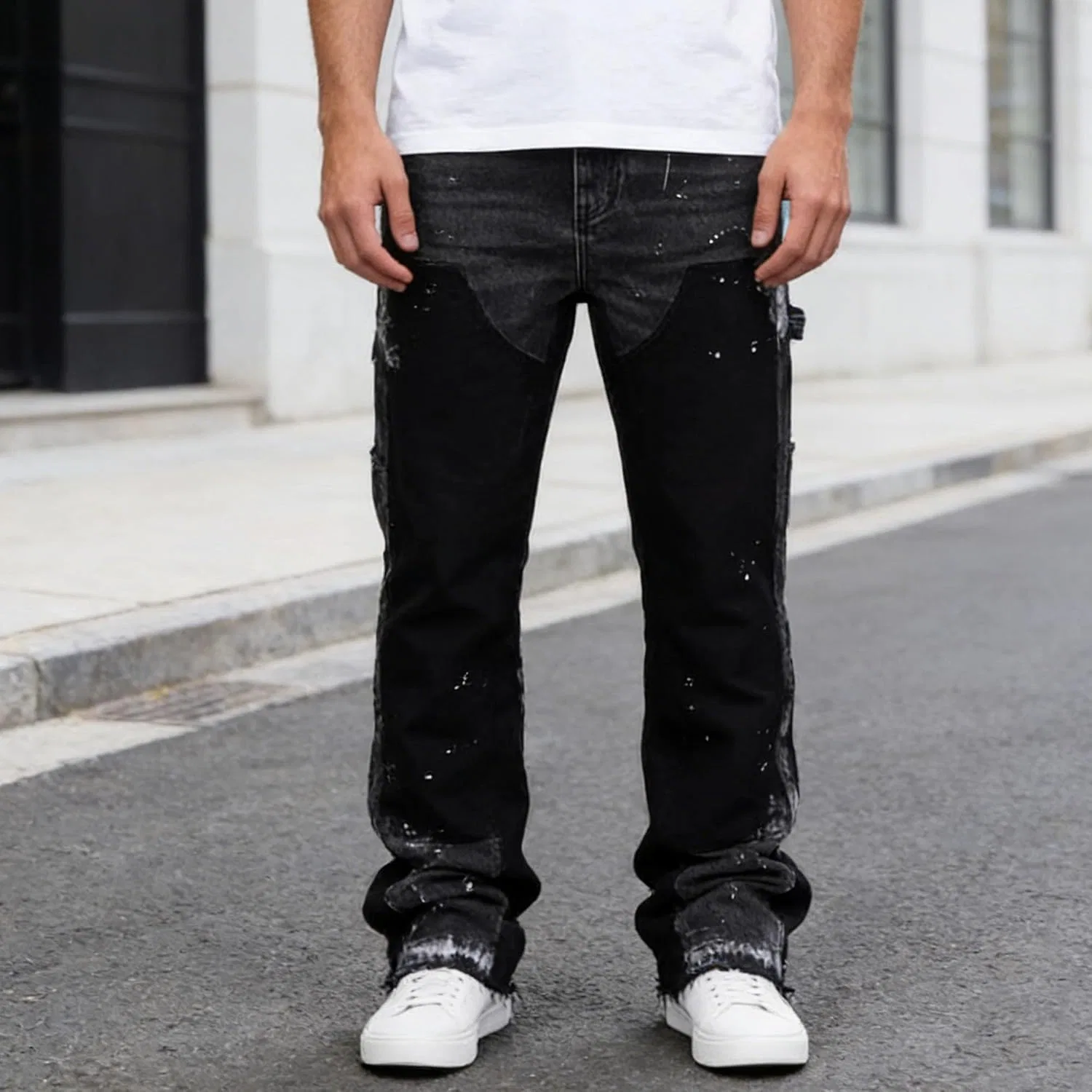 Джинсы Slim Fit Flared, черный — фото 3