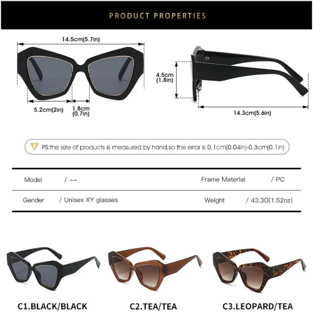 

Модные солнцезащитные очки для женщин в крупной многоугольной оправе, выполненные в стиле люкс, популярные в социальных сетях и на уличных фотографиях TVTBBVV, Pink