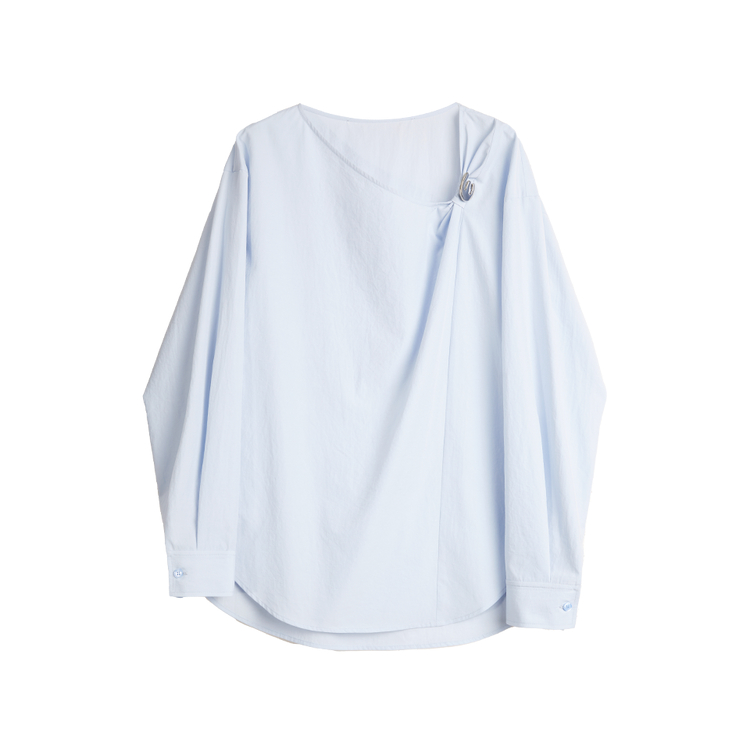 

Рубашка женская с асимметричным воротником Moderate ELLE, синий