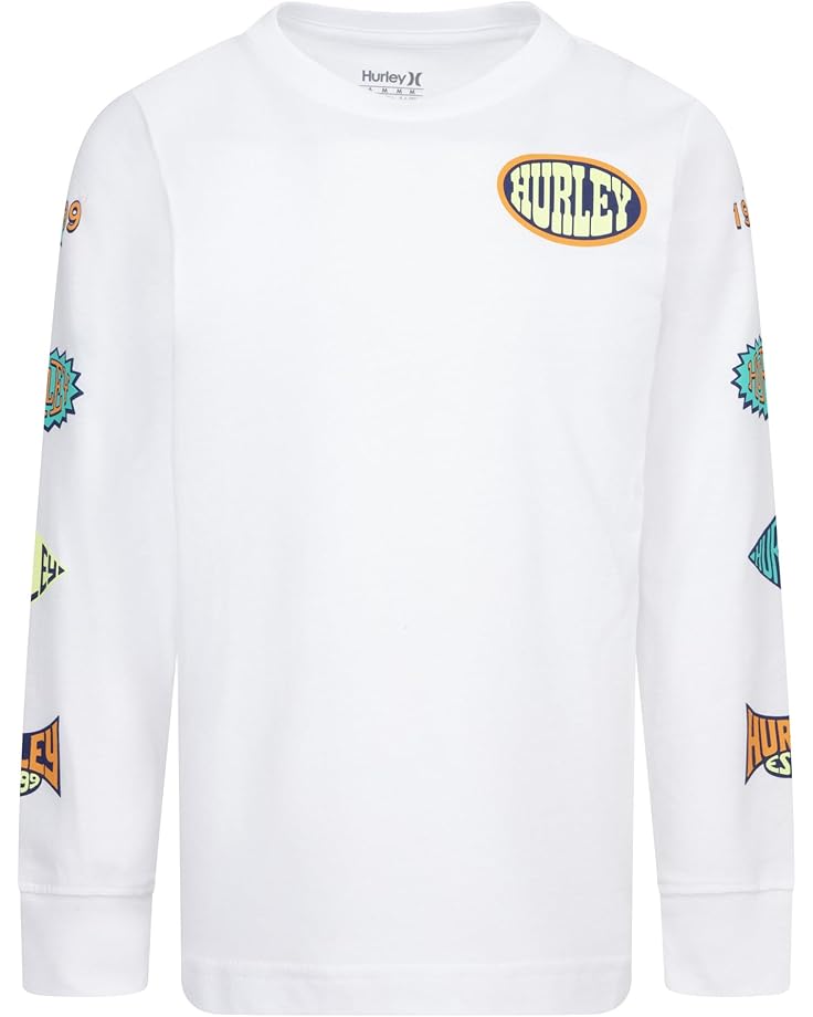 

Лонгслив Hurley Kids Badge Long Sleeve Tee, белый