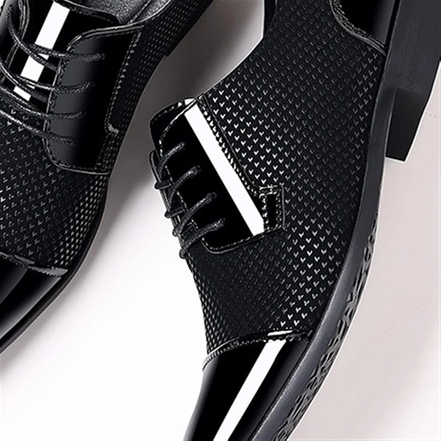 Туфли Herren Kleiderschuhe Herrenschuhe Herren Lederschuhe Herren lässige Lederschuhe (13) Generic, Schwarz — фото 4