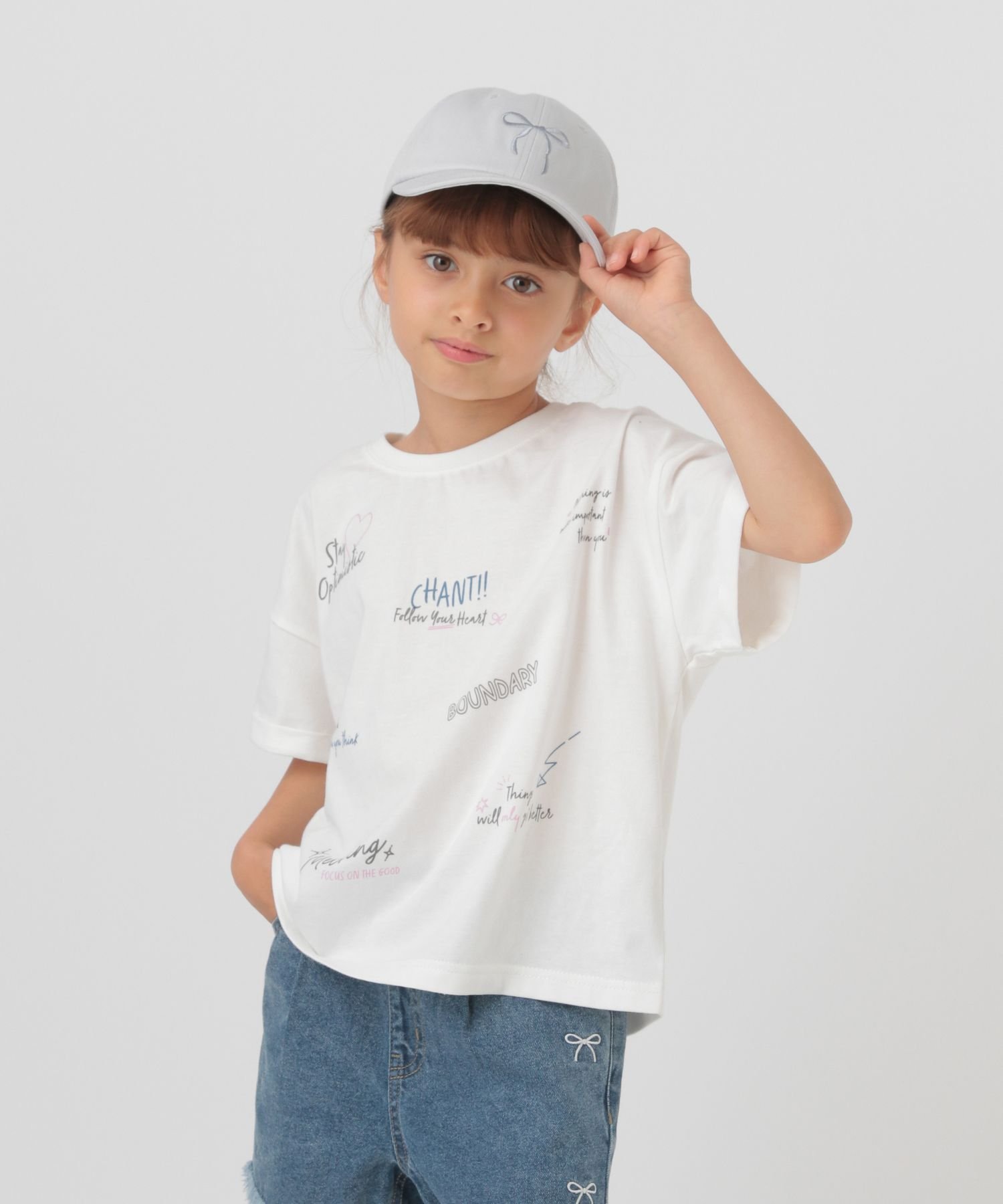 Hebiro TEEGIRL Футболка с коротким рукавом / 100-120 см / 288526 GLOBAL WORK, (New color) Off (graffiti style) 04