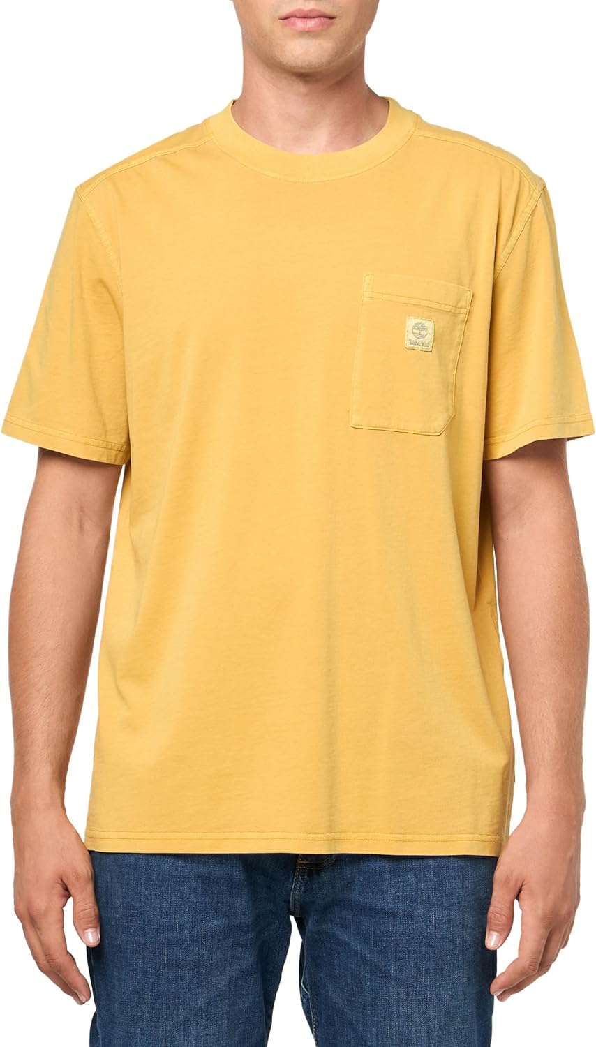 

Футболка Timberland Mens Garment Dye с нагрудным карманом, Chai Tea