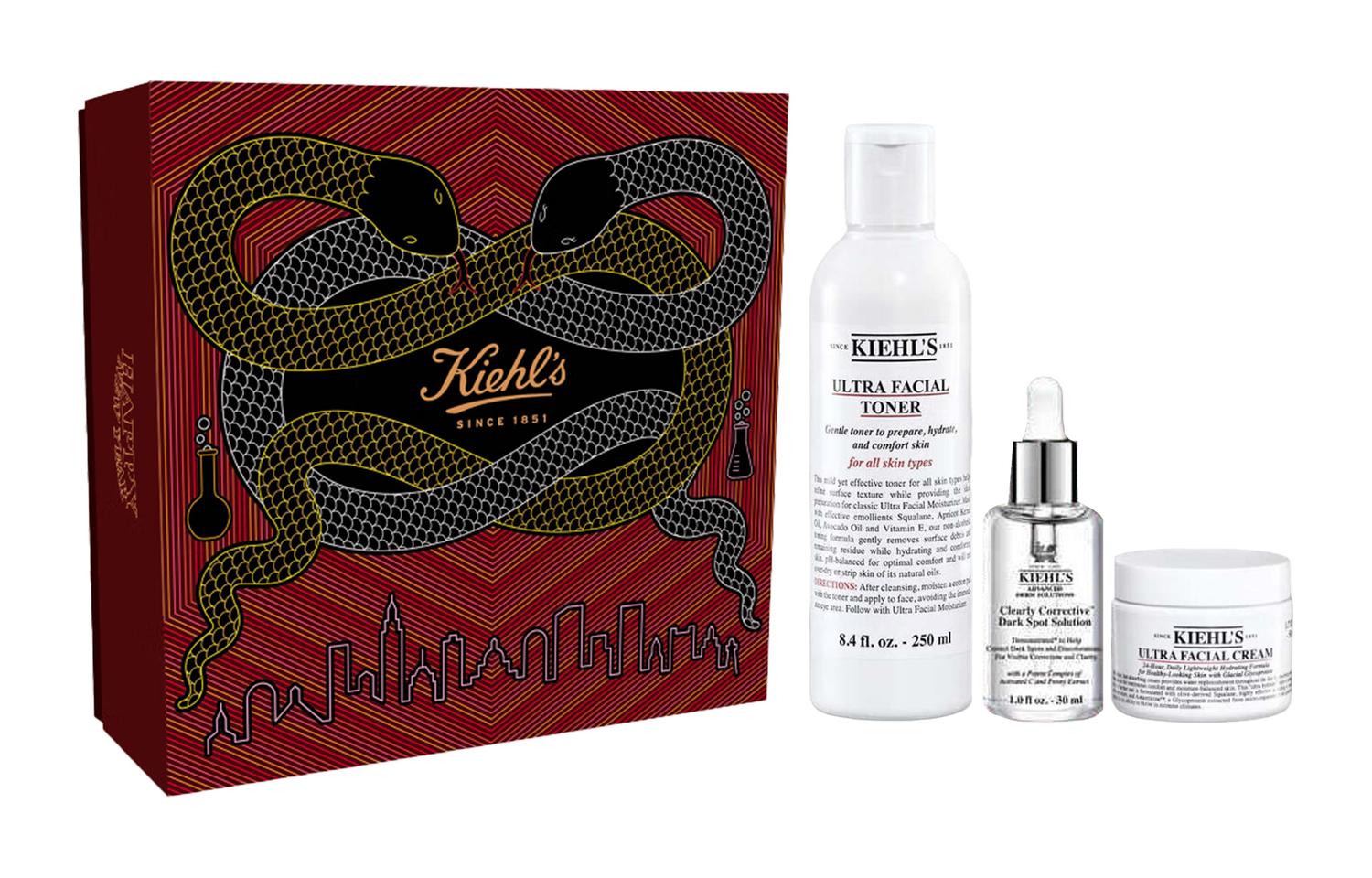 

Kiehl's Keyanshi новогодний лимитированный набор для увлажнения кожи white moonlight, увлажняющий и питающий, 250мл+30мл+50мл