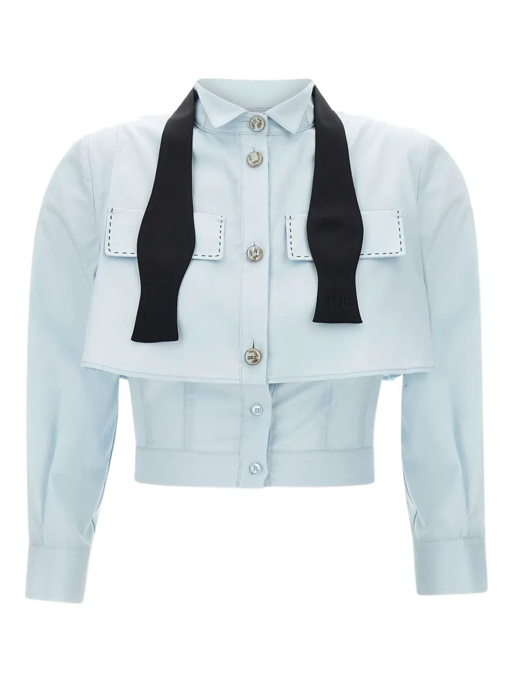 

Рубашка на пуговицах Elisabetta Franchi, синий