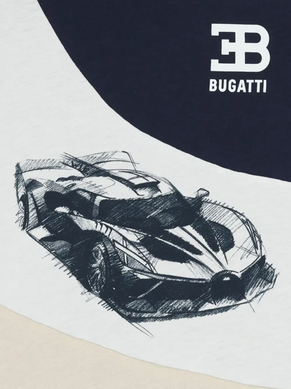 Футболка с автомобильным принтом Bugatti Kids, синий — фото 3