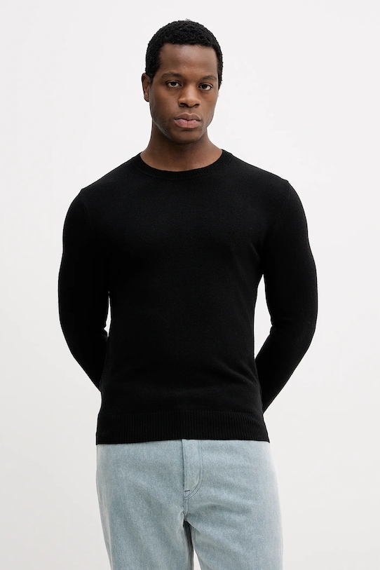 

Свитер из смесовой шерсти Sisley, черный