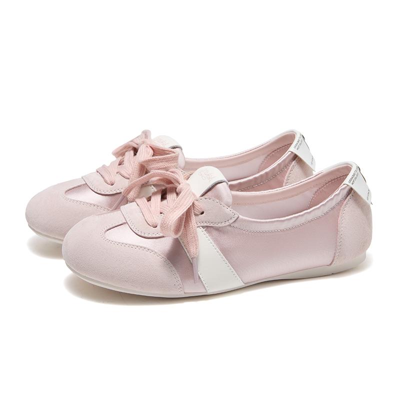 AOKANG Женские кэжуал кеды лоу-топ розовые, цвет Pink — фото 3