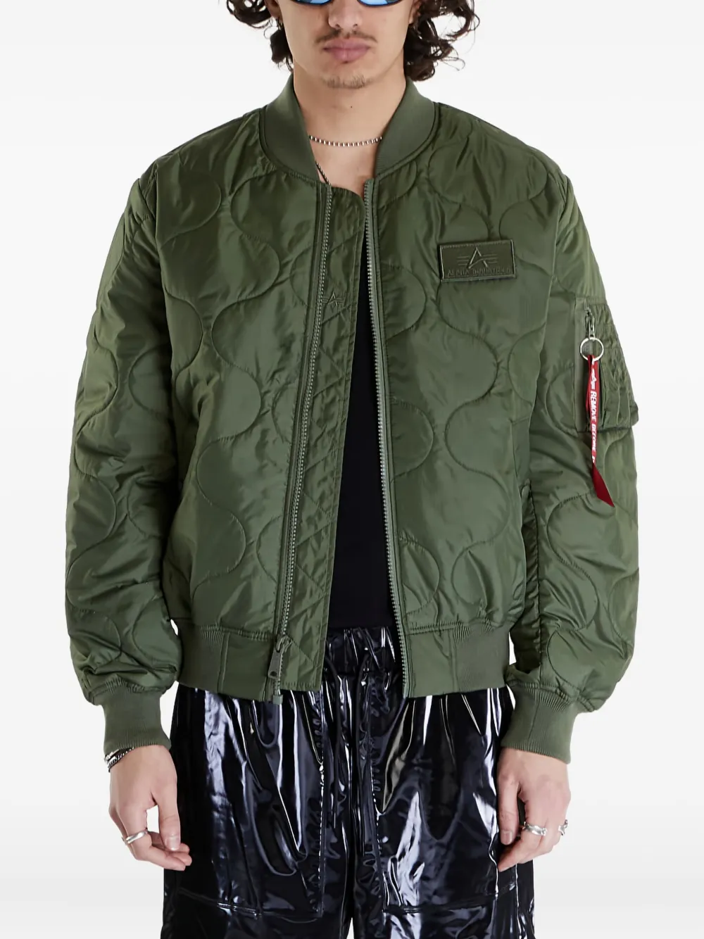 

Бомбер-пуховик MA-1 ALS Alpha Industries, зеленый