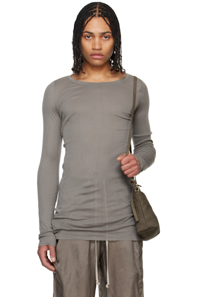 

Серая футболка Hollywood Rib LS Rick Owens