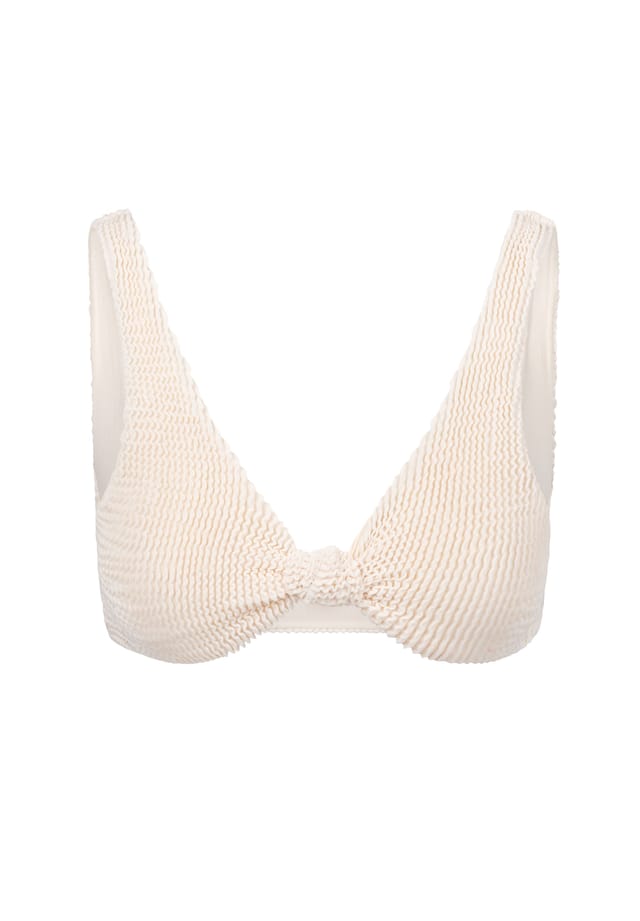

Верх бикини с завязкой Scrunch knot и стильным узлом Moda Minx, бежевый