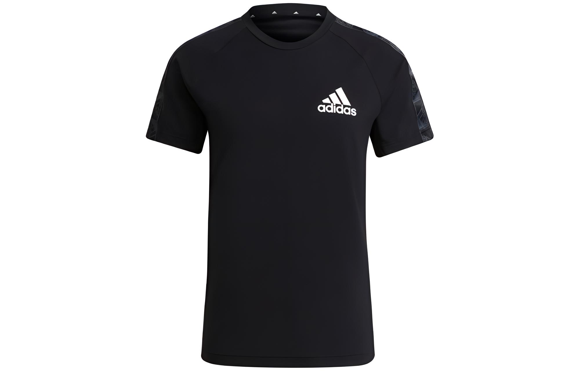 

Футболка мужская черно-белая Adidas