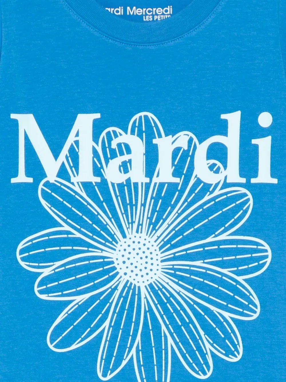 Футболка с вышивкой Flowermardi Mardi Mercredi Les Petites, синий — фото 3