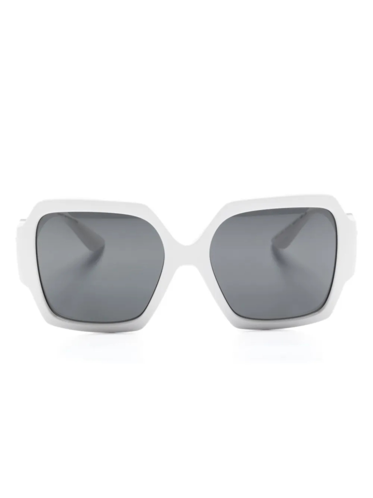 

Versace Eyewear солнцезащитные очки в квадратной оправе с декором Medusa, белый