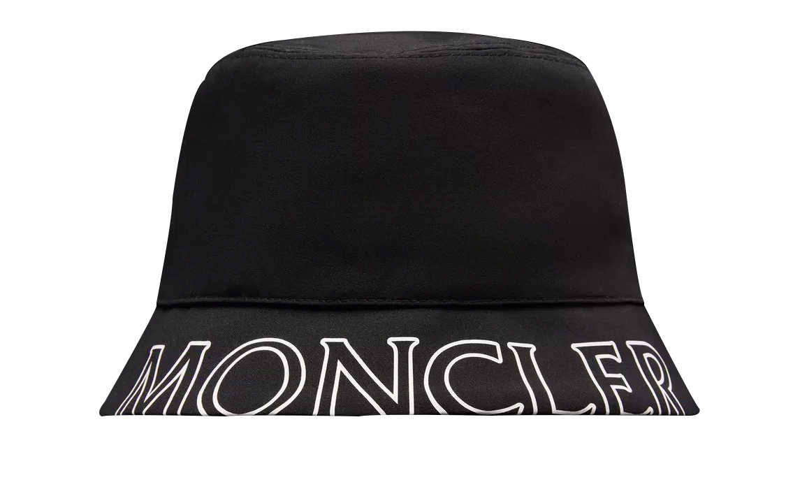 

Хлопковая шляпа-ведро Moncler, черная