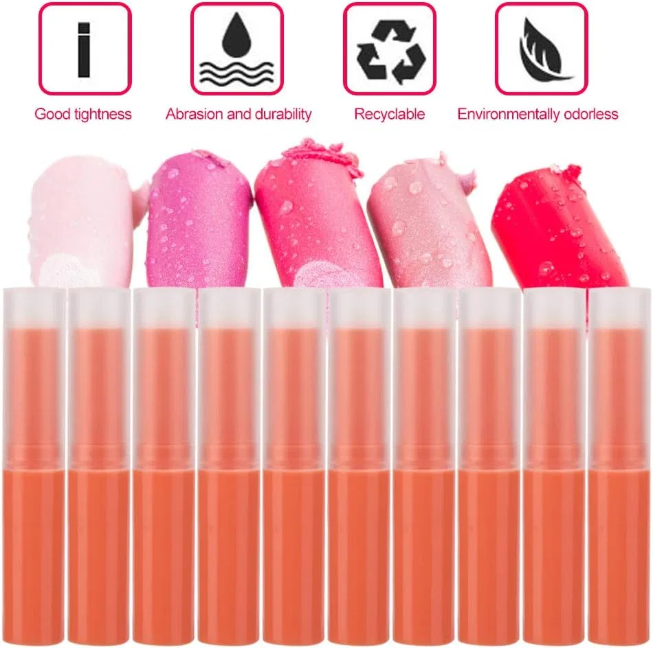 Пустые тюбики для бальзама для губ, 10 шт. Pilipane, 06# Lipstick Tube [Orange] — фото 4