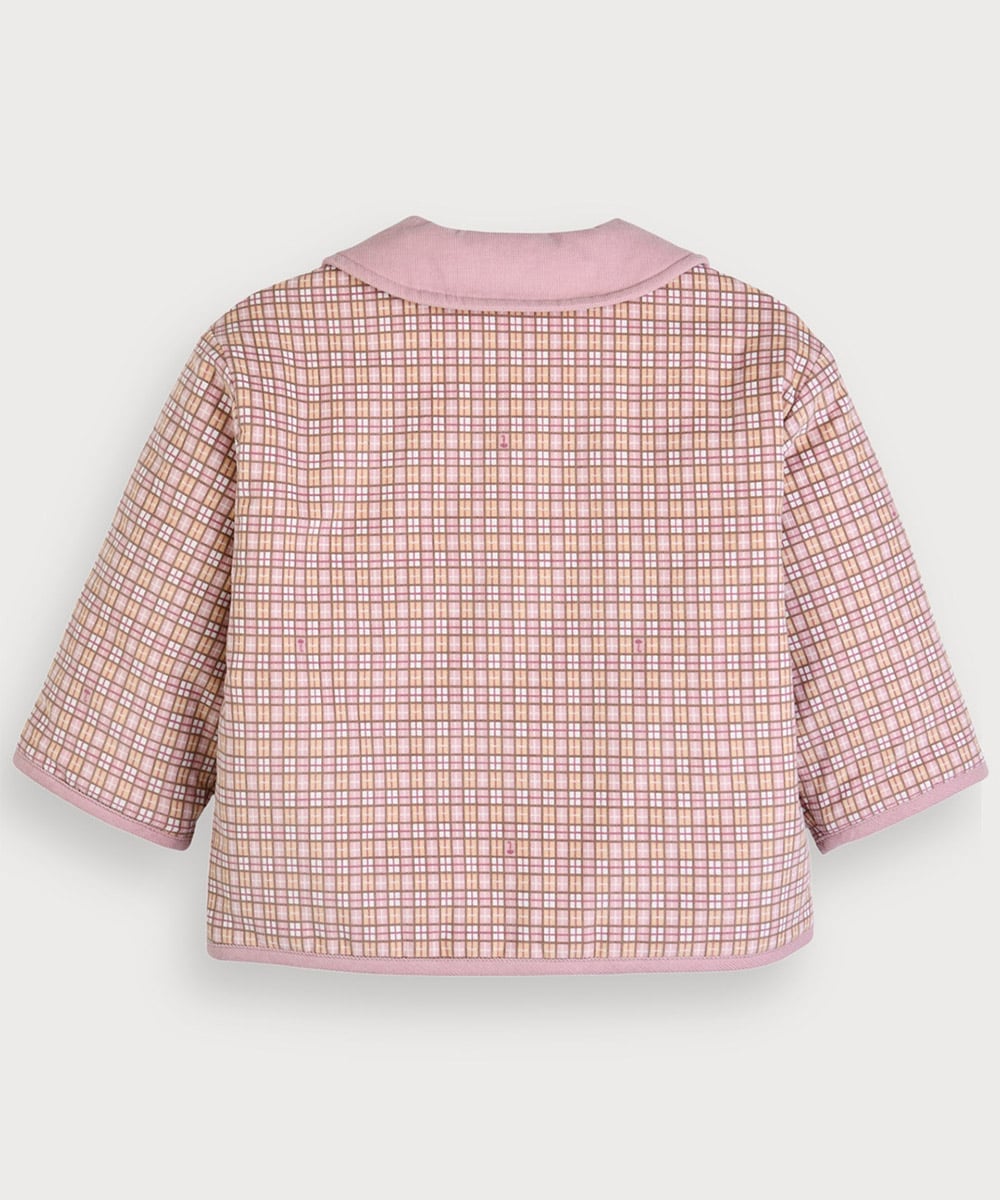 Двусторонняя легкая стеганая куртка с рисунком кролика Moimoln, Pink — фото 3